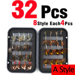 32Pcs/Boxed Dry Fly Fishing Lures