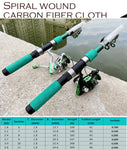 Telescopic Fishing Rod and Spinning Fishing Reel