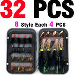 32Pcs/Boxed Dry Fly Fishing Lures