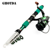 Telescopic Fishing Rod and Spinning Fishing Reel