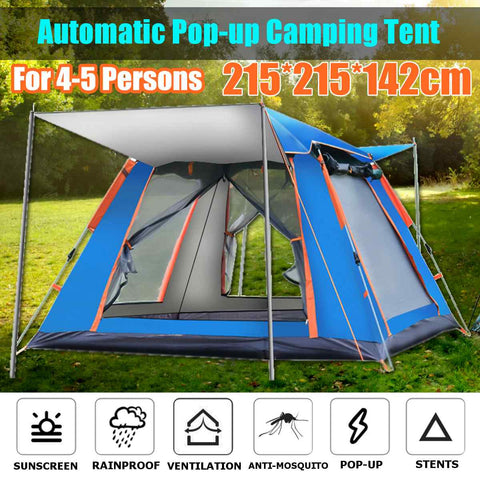 5-6 Person Outdoor Automatic Speed-open Beach Tent