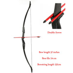 Huntingdoor 30lbs/40lbs Recurve Bow and Arrows Set Right Hand&amp;Left Hand Double Arrow for Shooting Hunting Games Outdoor Sports