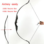 Huntingdoor 30lbs/40lbs Recurve Bow and Arrows Set Right Hand&amp;Left Hand Double Arrow for Shooting Hunting Games Outdoor Sports