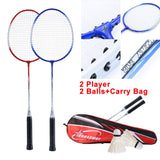 Badminton Kit 2Pcs Rackets+2Pcs Shuttlecock  +Carrying Bag