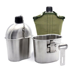 0.5L 1L Stainless Steel Military Canteen Portable Cup