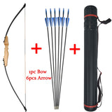 Archery Recurve Takedown Bow 40lbs Straight Bow Long Bow With Fiberglass Arrows