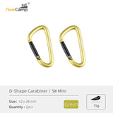 AceCamp D-shape Carabiner