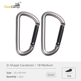 AceCamp D-shape Carabiner