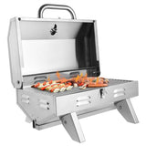 TG-5U Portable Stainless Steel Gas Barbeque Grill and Stove With Lock BBQ Grills Silver CSA Certification