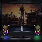 X2 Computer Speakers USB Wired Colorful Lighting Effect Speaker