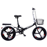 20 inch 6 speed Folding bicycle men and women's adult ultralight variable speed portable lightweight